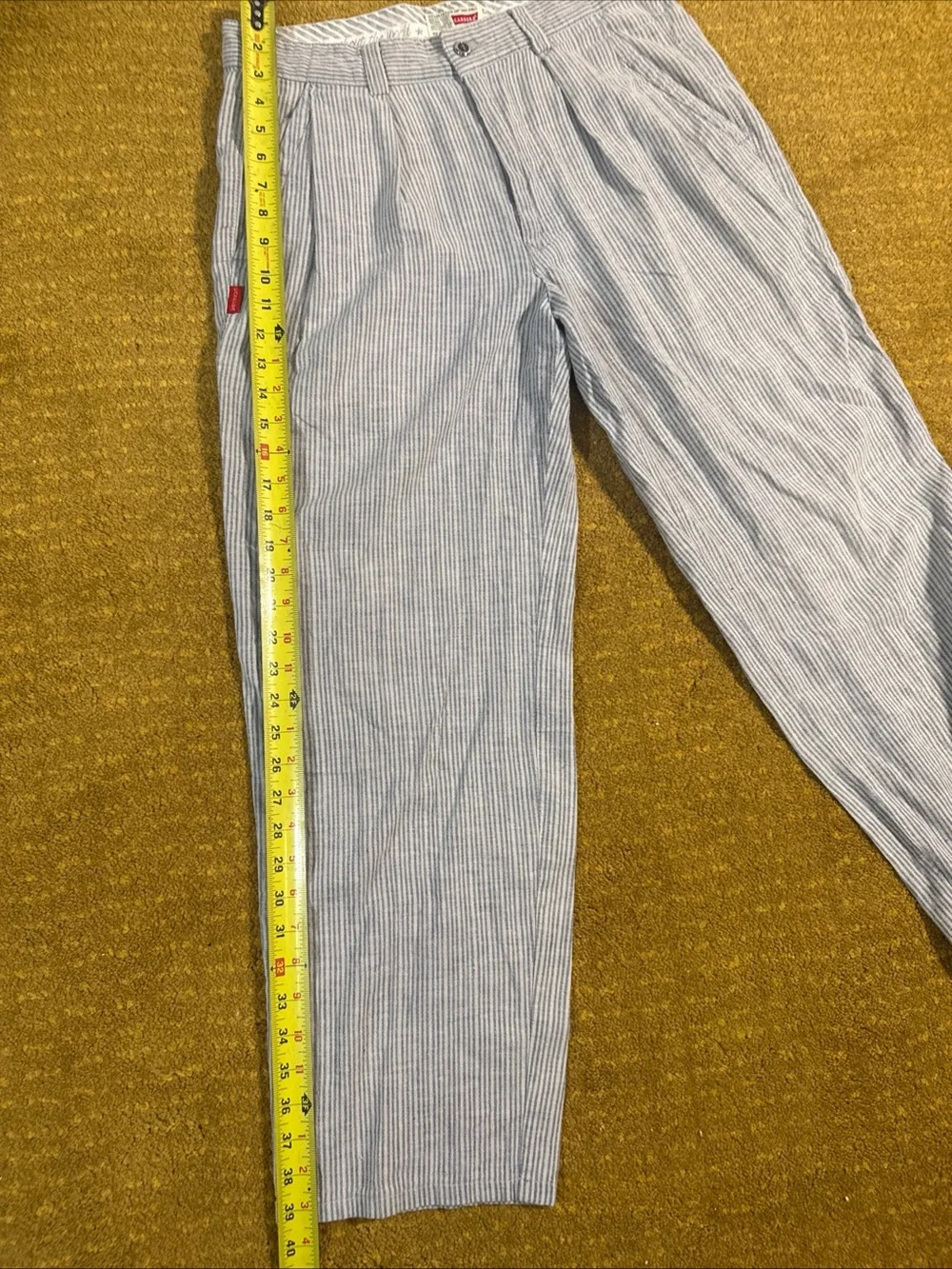 Vintage Carrera Light Blue and White hickory striped
